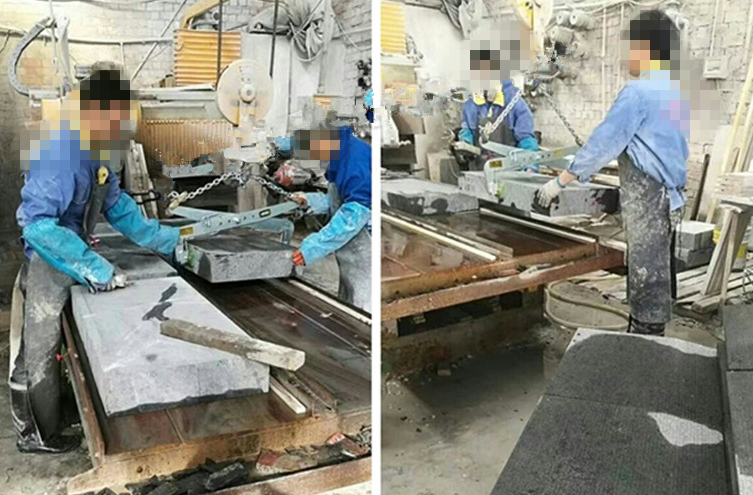 提升機(jī)與夾具配合使用吊裝石板現(xiàn)場--河北東圣吊索具制造有限公司--石材夾具|小型攪拌機(jī)|液壓堆高車|手動(dòng)叉車